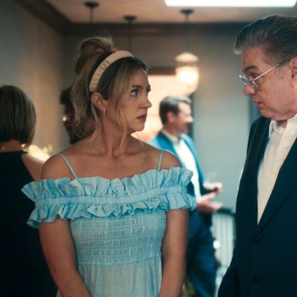 NEW Ganni Size 38 (US 6) Women's Seersucker Smocked Maxi Dress - Ice Water - Picture 2 of 6